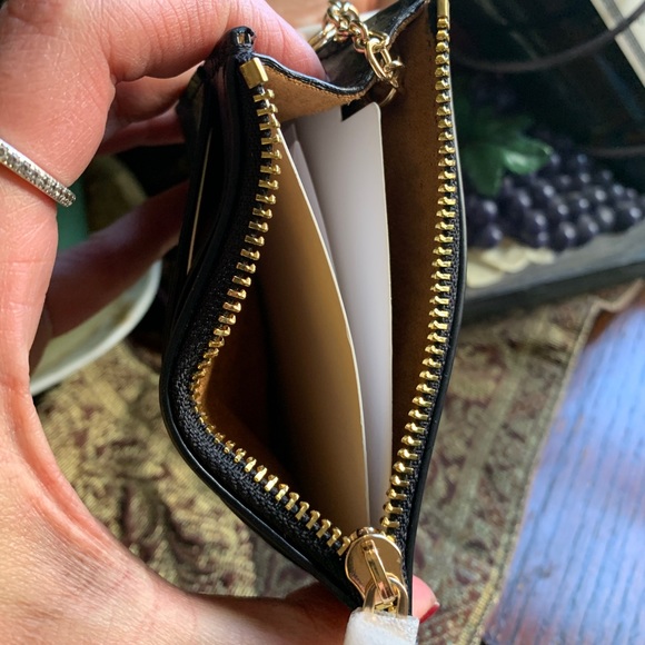 RARE🔥Authentic COACH Coated/smooth leather roses L.Ed zip card holder/ID/keych - Picture 4 of 8